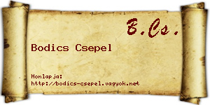 Bodics Csepel névjegykártya